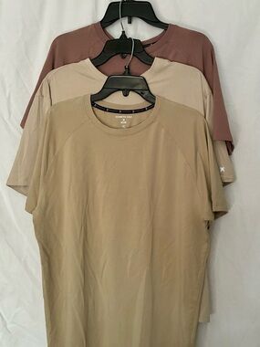 Kenneth Cole Short Sleeve Crew Neck Tees - Brown, Beige, Taupe Set